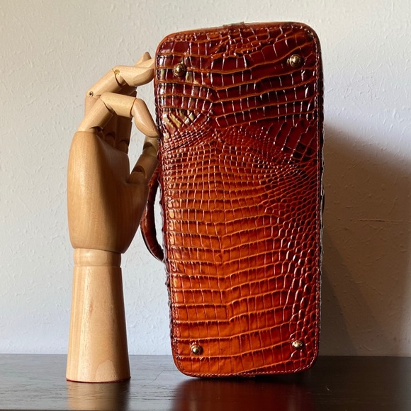 NEW! Brahmin Pecan Duxbury Satchel With Strap! - Picture 5 of 8